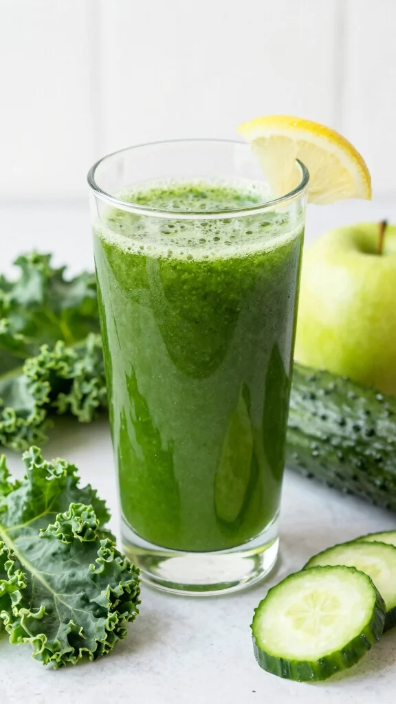 10 Homemade Juice Recipes with No Fancy Ingredients Needed - 3. Green Detox Juice 1