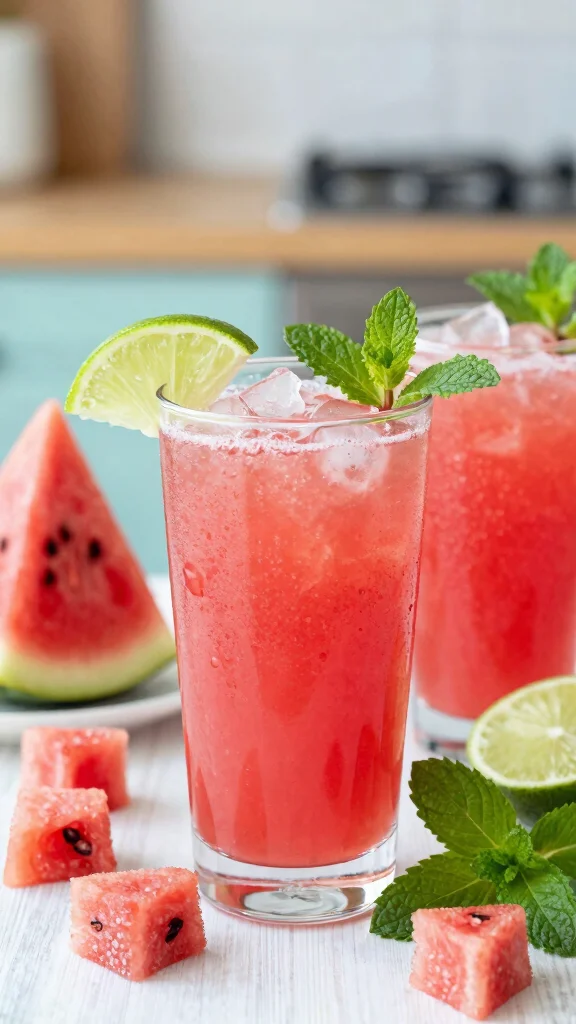 10 Homemade Juice Recipes with No Fancy Ingredients Needed - 7. Watermelon Mint Juice 1