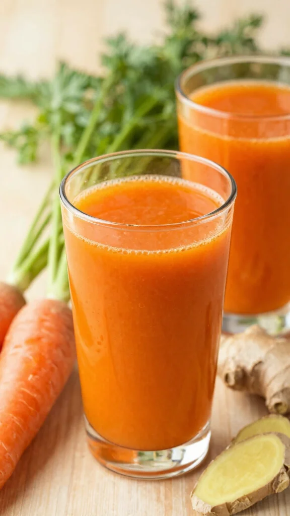 10 Homemade Juice Recipes with No Fancy Ingredients Needed - 8. Carrot Ginger Juice 1