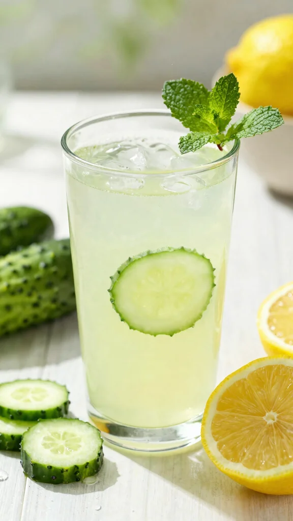 10 Homemade Juice Recipes with No Fancy Ingredients Needed - 9. Cucumber Lemonade Juice 1