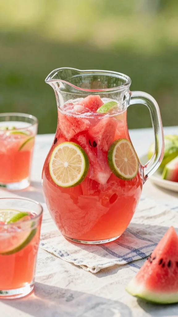 10 Hydrating Watermelon and Lime Juice Recipes for Hot Days - 10. Watermelon Lime Infused Water 1