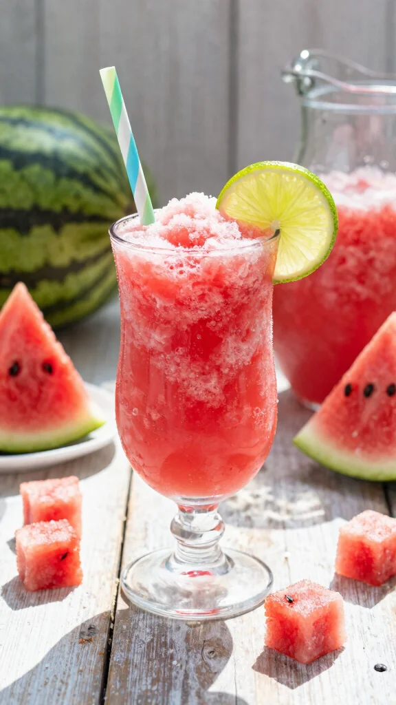 10 Hydrating Watermelon and Lime Juice Recipes for Hot Days - 2. Watermelon Limeade Slush 1