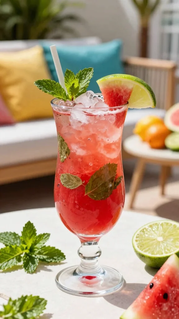 10 Hydrating Watermelon and Lime Juice Recipes for Hot Days - 3. Watermelon Mojito Mocktail 1