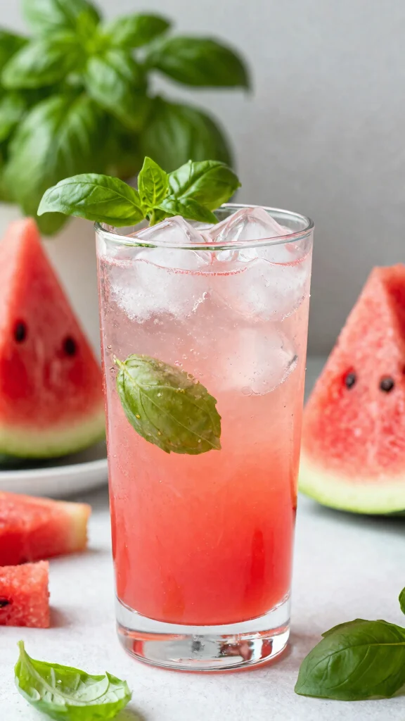 10 Hydrating Watermelon and Lime Juice Recipes for Hot Days - 6. Watermelon Basil Refresher 1