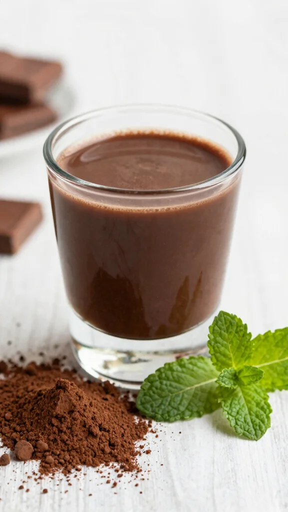 10 Juice Shot Recipes for Quick Wellness Boosts - 9. Chocolate Mint Energy Shot 1