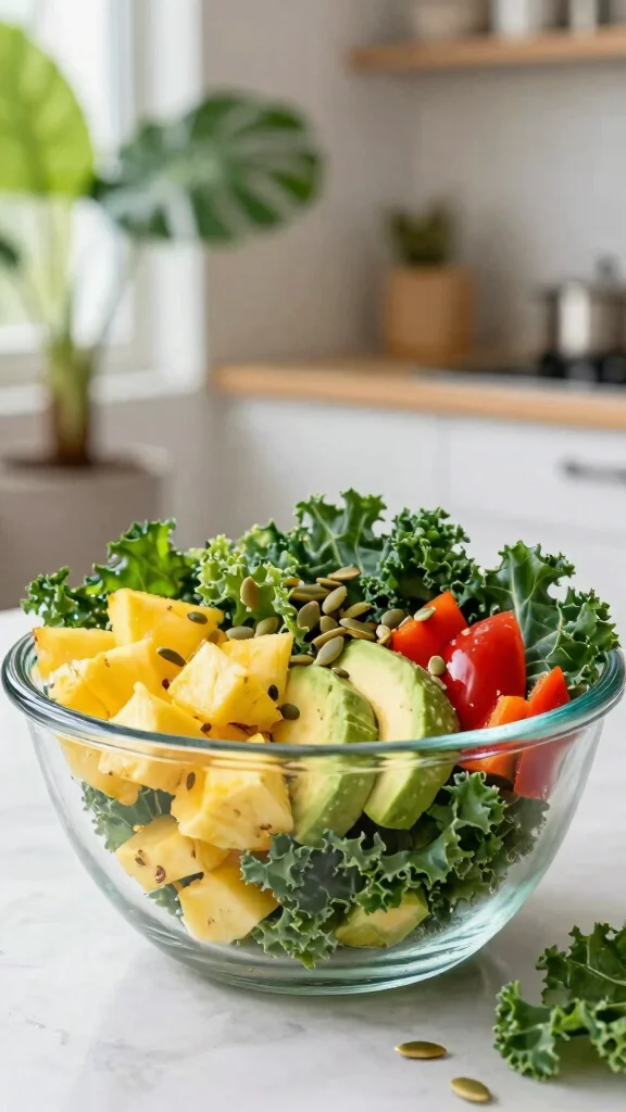 10 Kale Salads That Are Fresh, Crunchy, and Delicious​ - 5. Tropical Kale Salad 1