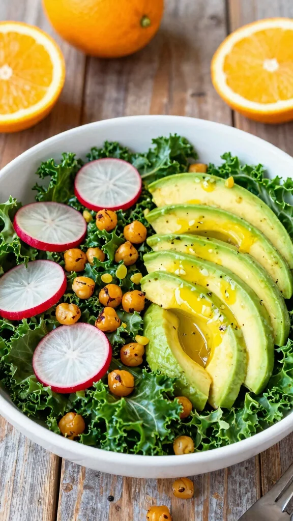 10 Kale Salads That Are Fresh, Crunchy, and Delicious​ - 7. Kale and Avocado Salad with Citrus Dressing 1