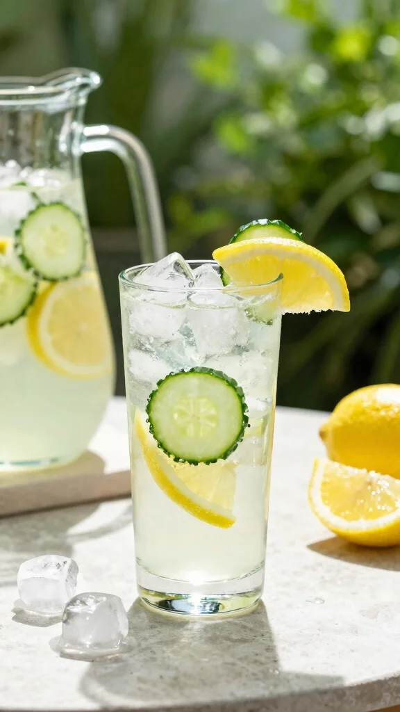 10 Lemon Juice Recipes for Bright, Fresh Homemade Drinks - 8. Lemon Cucumber Sparkler 1