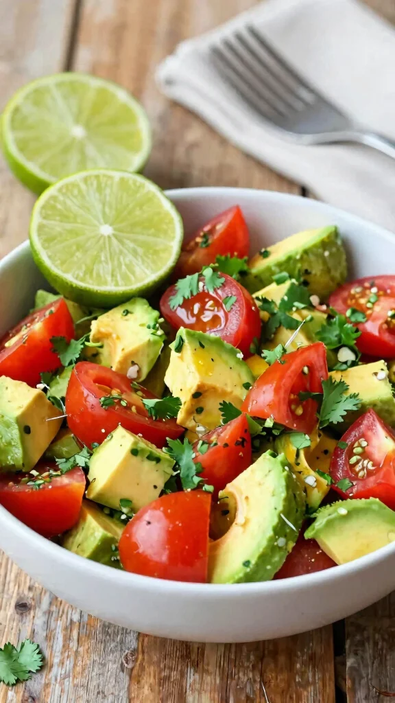 10 Low Carb Salads for Simple Healthy Eating - 1. Zesty Avocado and Tomato Salad 1
