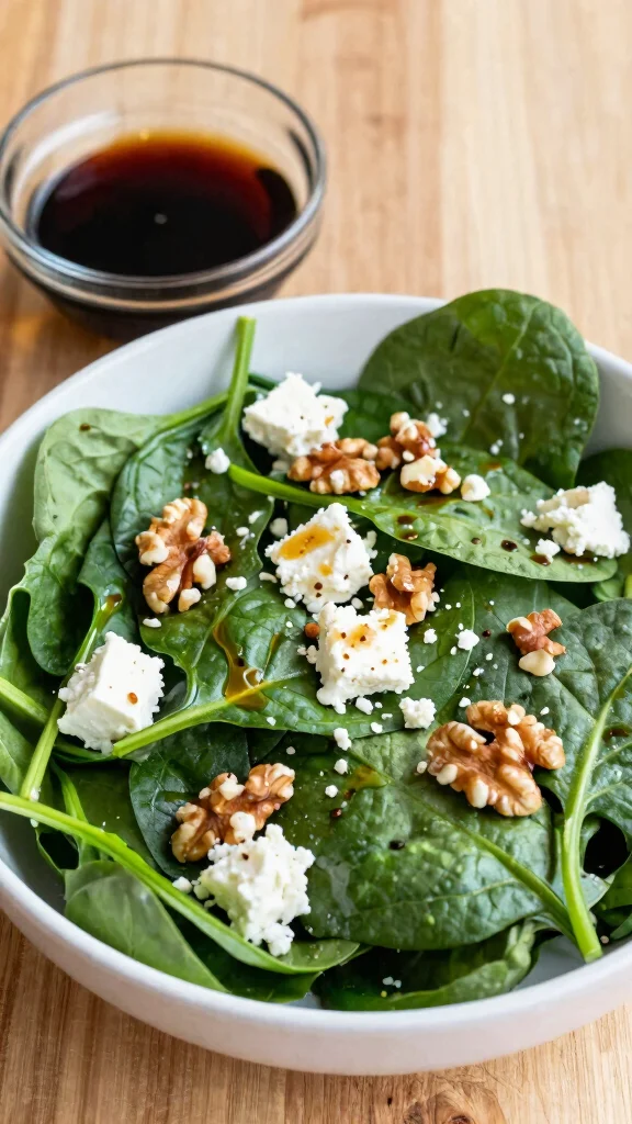 10 Low Carb Salads for Simple Healthy Eating - 2. Spinach and Feta Salad with Walnuts 1