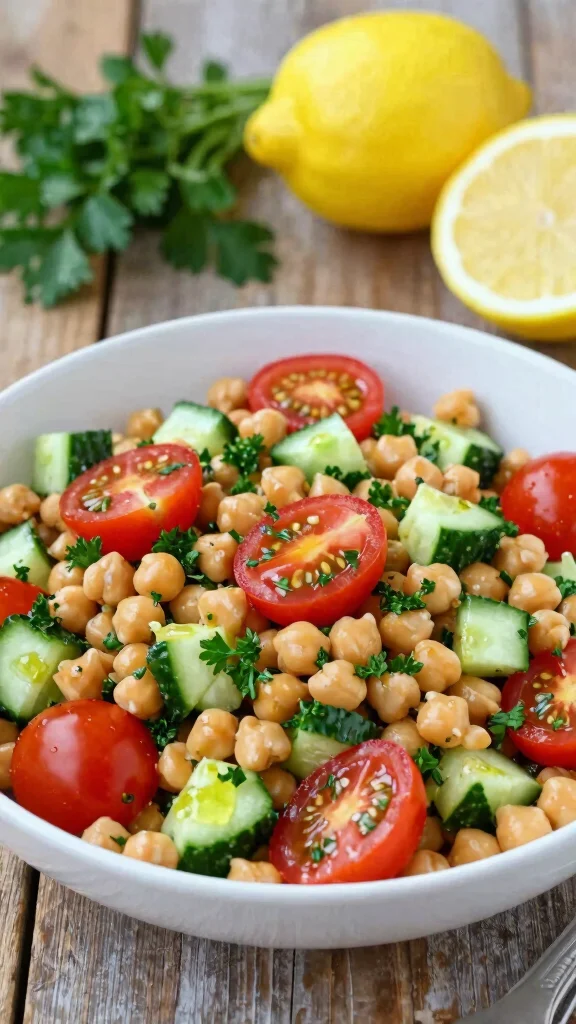 10 Low Carb Salads for Simple Healthy Eating - 4. Mediterranean Chickpea Salad 1