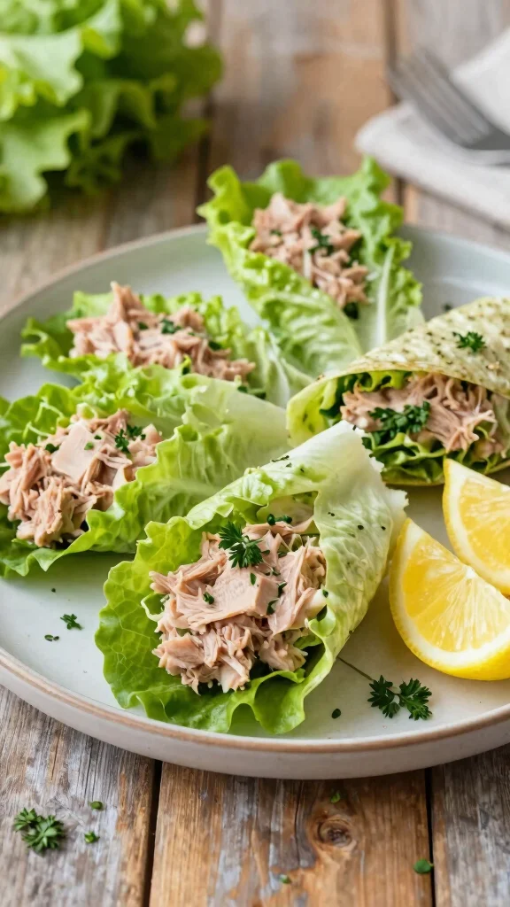 10 Low Carb Salads for Simple Healthy Eating - 9. Tuna Salad Lettuce Wraps 1