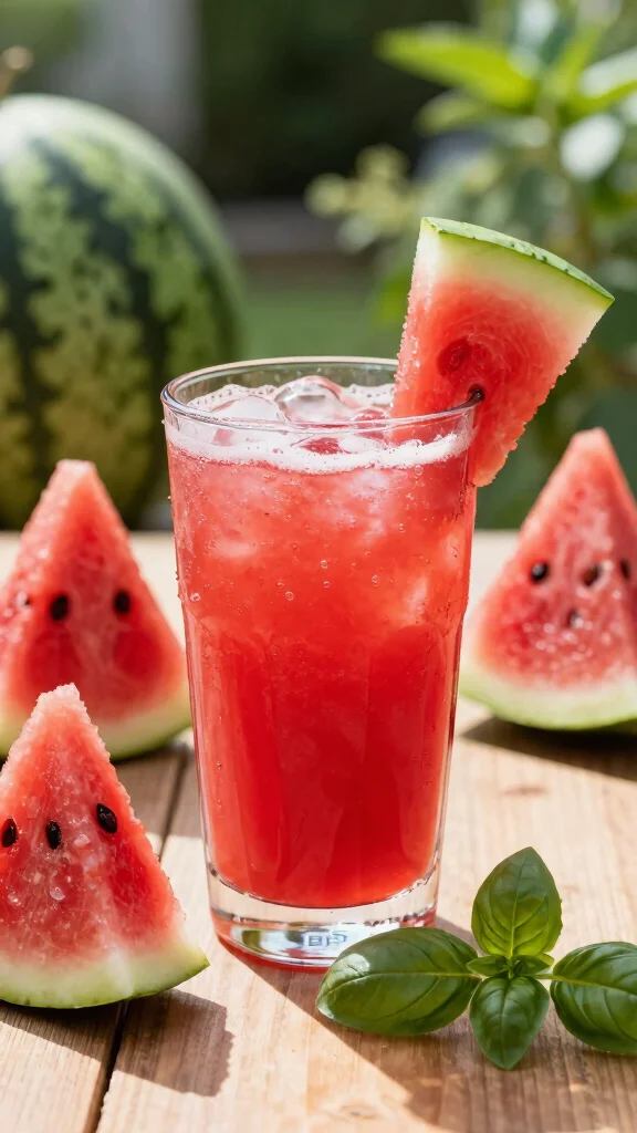 10 Low-Sugar Juice Recipes for Natural Diabetes Control - 6. Watermelon Basil Cooler 1