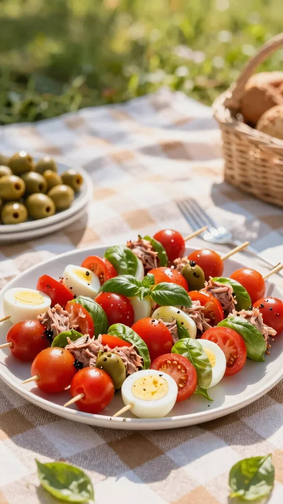 10 Nicoise Salad Ideas for a Light and Elegant Meal - 10. Nicoise Salad Skewers 1