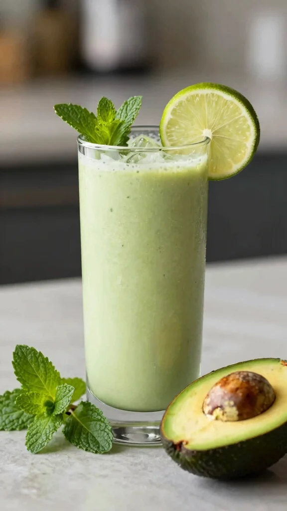10 Nutrient-Rich Juice Recipes for Healthy Hair and Nail Growth - 6. Avocado Mint Revitalizer 1