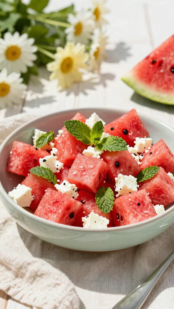 10 Picnic Salads That Travel Well and Taste Great - 4. Watermelon and Feta Salad 1