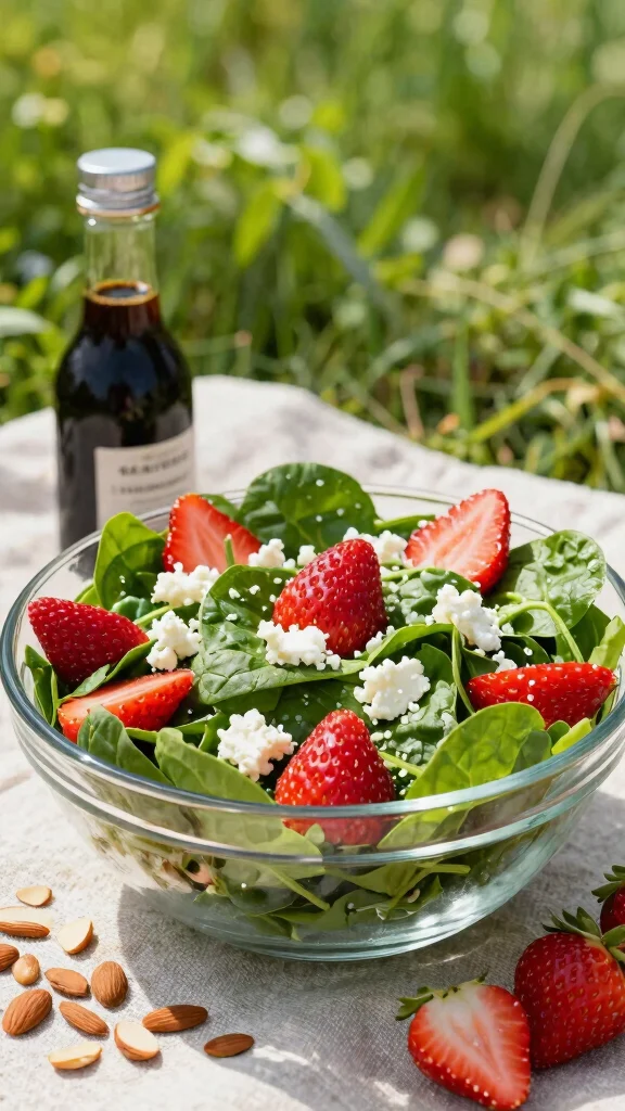 10 Picnic Salads That Travel Well and Taste Great - 9. Spinach and Strawberry Salad 1