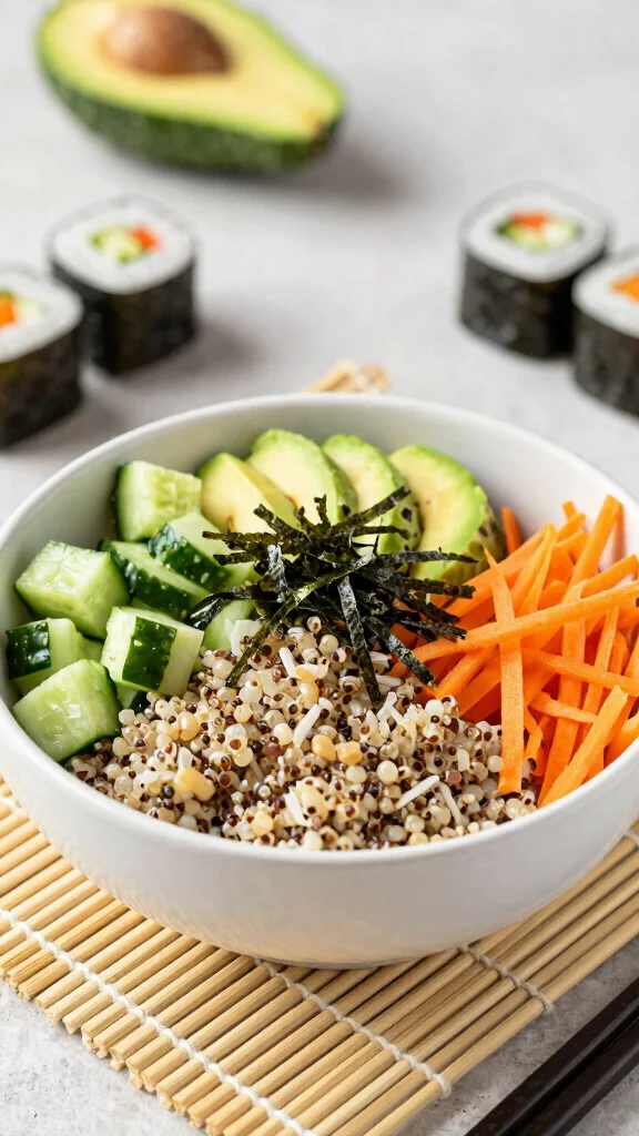 10 Quinoa Salads Recipes for Easy Meal Prep - 10. Quinoa Sushi Salad 1