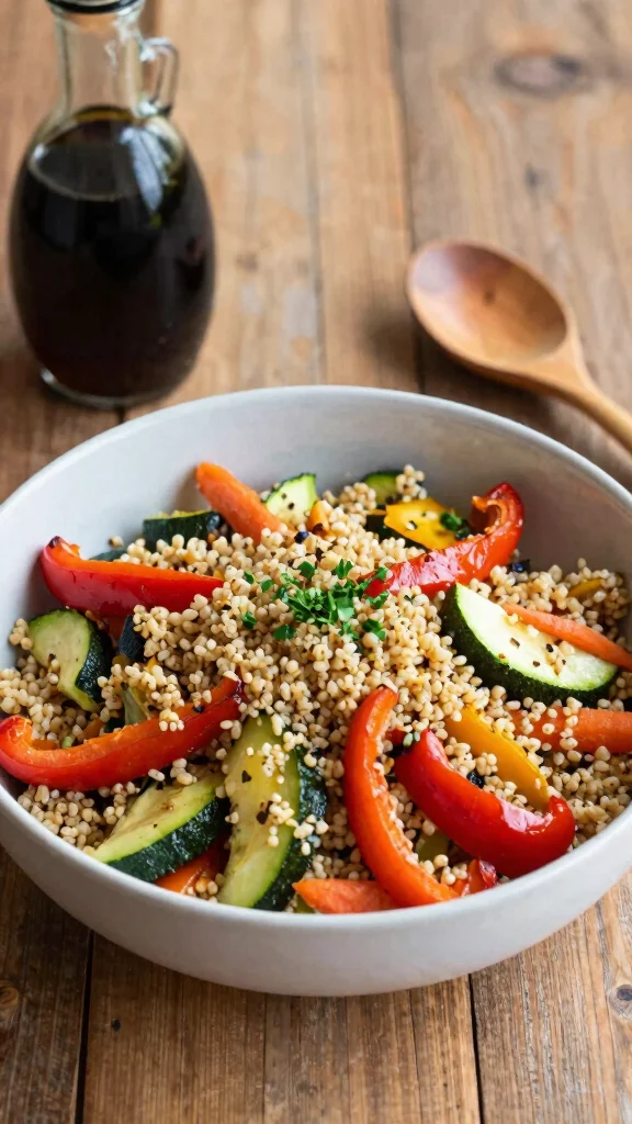 10 Quinoa Salads Recipes for Easy Meal Prep - 7. Roasted Vegetable Quinoa Salad 1