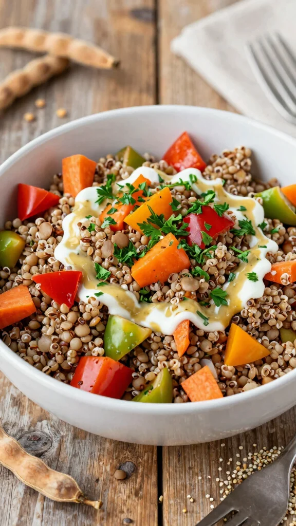 10 Quinoa Salads Recipes for Easy Meal Prep - 9. Quinoa and Lentil Salad 1