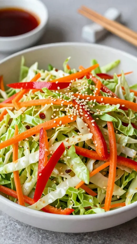 10 Salads That Go with Pizza for a Balanced Meal - 6. Asian Slaw Salad 1