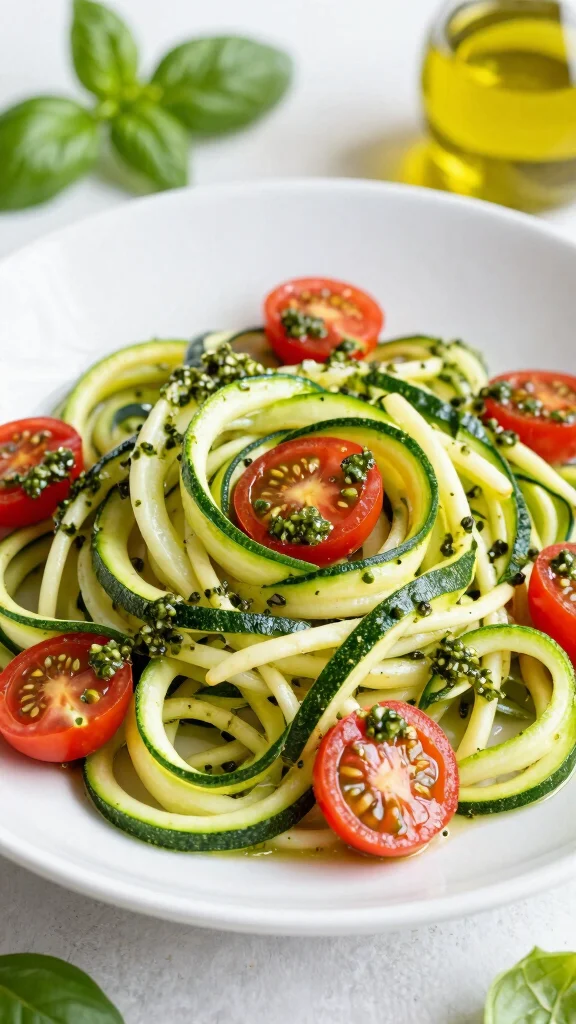 10 Salads That Go with Pizza for a Balanced Meal - 7. Zucchini Noodle Salad 1