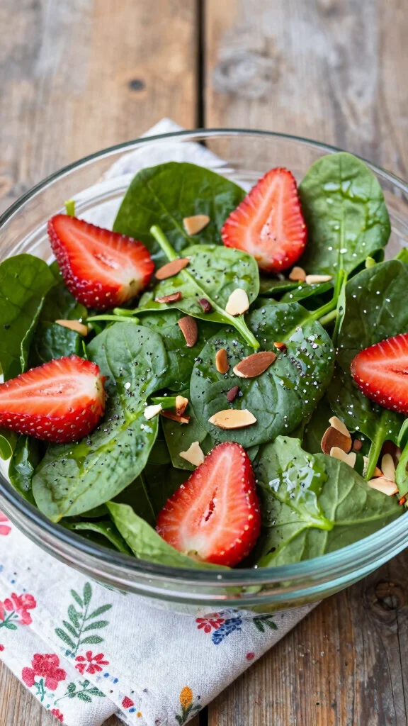 10 Salads to Go with Lasagna for Family Dinner Night - 4. Spinach and Strawberry Salad 1