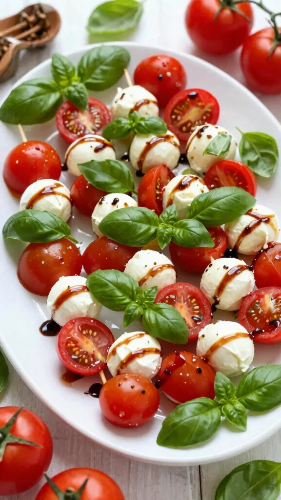 10 Salads to Go with Lasagna for Family Dinner Night - 5. Caprese Salad Skewers 1