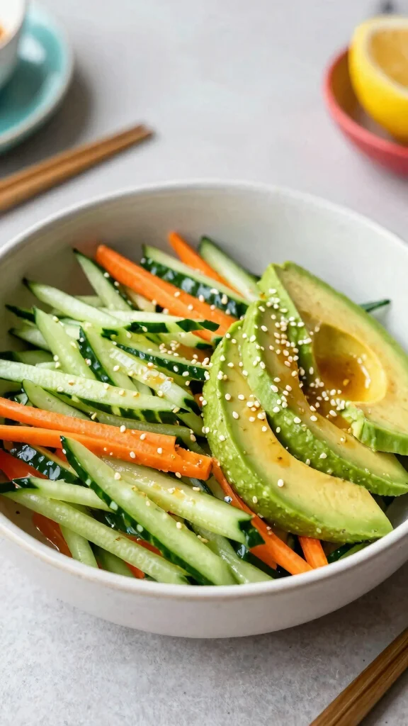 10 Salads with Avocado You'll Want to Make on Repeat - 7. Asian Avocado Salad with Sesame Dressing 1