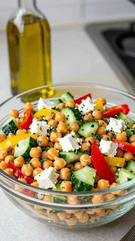 10 Salads with Feta Cheese for Quick Mediterranean Meals - 2. Mediterranean Chickpea Salad 1