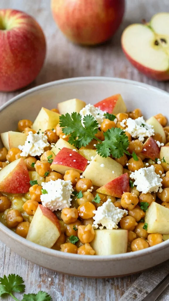 10 Salads with Feta Cheese for Quick Mediterranean Meals - 7. Curry Chickpea Salad with Feta 1