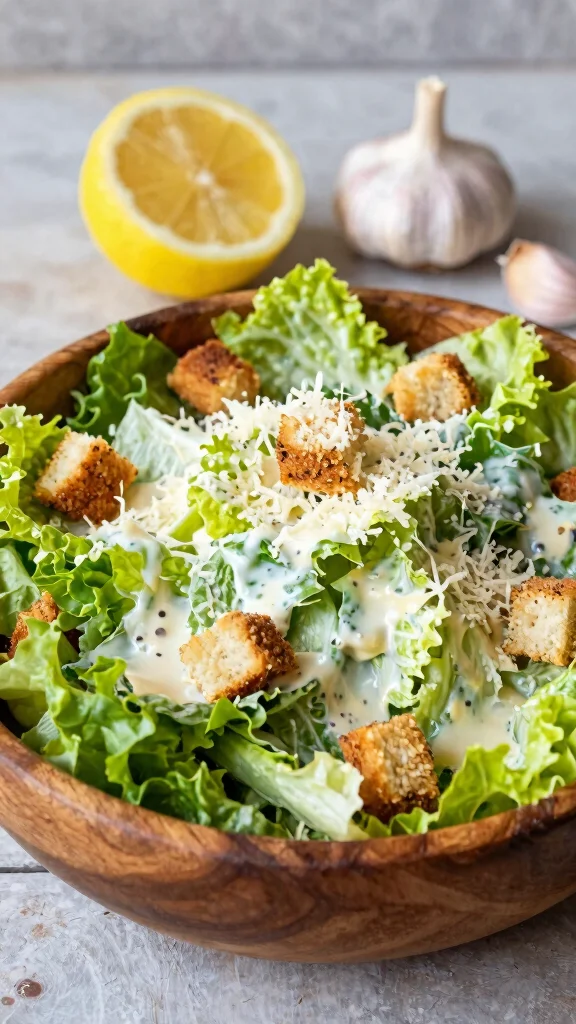 10 Salads with Homemade Vinaigrette You'll Love - 1. Classic Caesar Salad with Homemade Caesar Vinaigrette 1