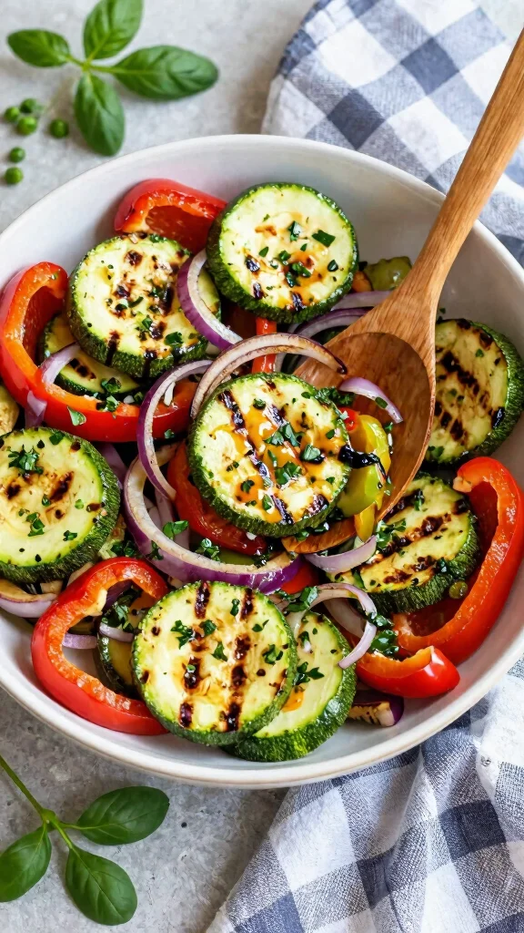 10 Salads with Homemade Vinaigrette You'll Love - 10. Grilled Vegetable Salad with Herb Vinaigrette 1