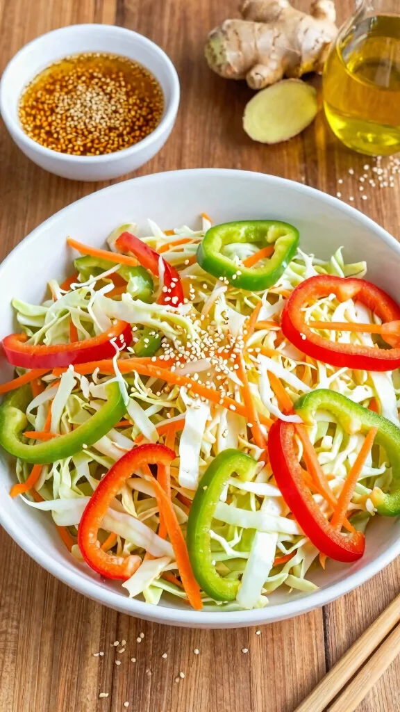 10 Salads with Homemade Vinaigrette You'll Love - 5. Asian-Inspired Cabbage Salad with Sesame Ginger Vinaigrette 1