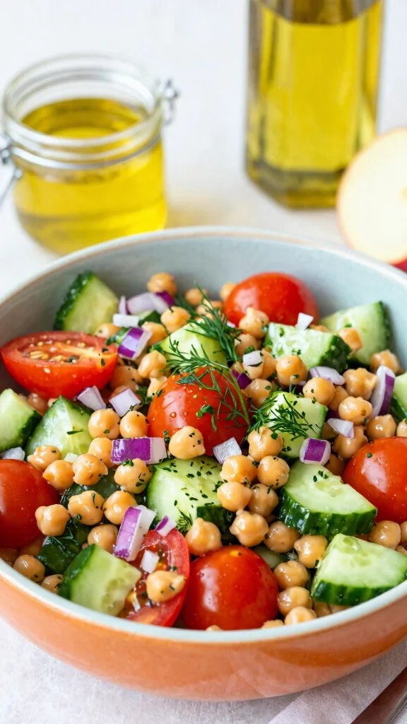 10 Salads with Homemade Vinaigrette You'll Love - 6. Chickpea Salad with Dill Vinaigrette 1