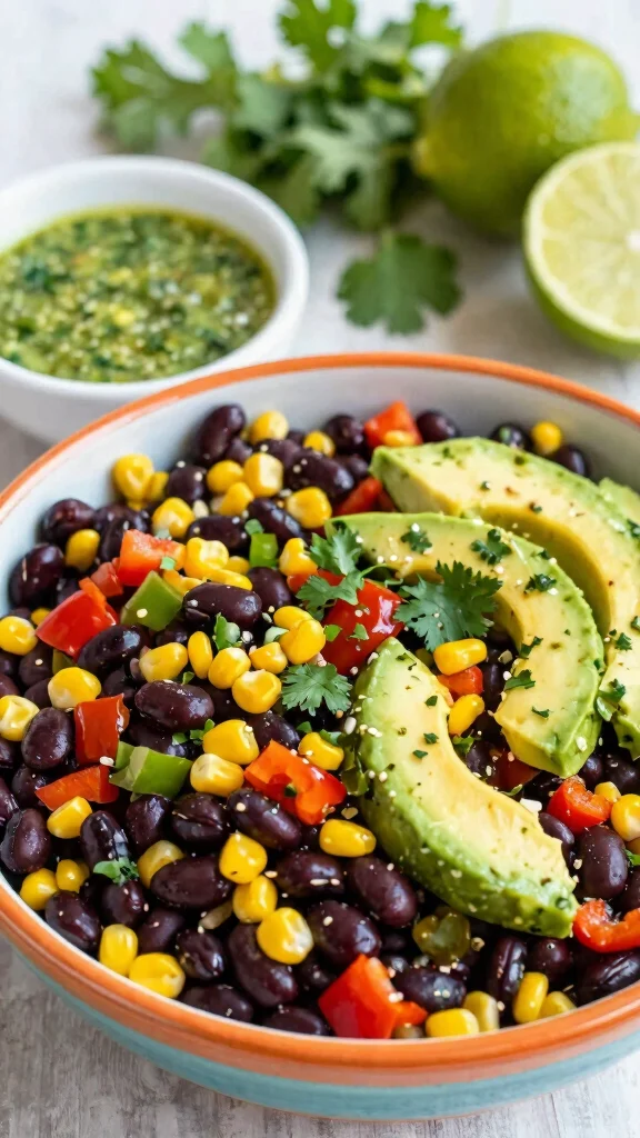 10 Salads with Homemade Vinaigrette You'll Love - 7. Southwest Black Bean Salad with Cilantro Lime Vinaigrette 1