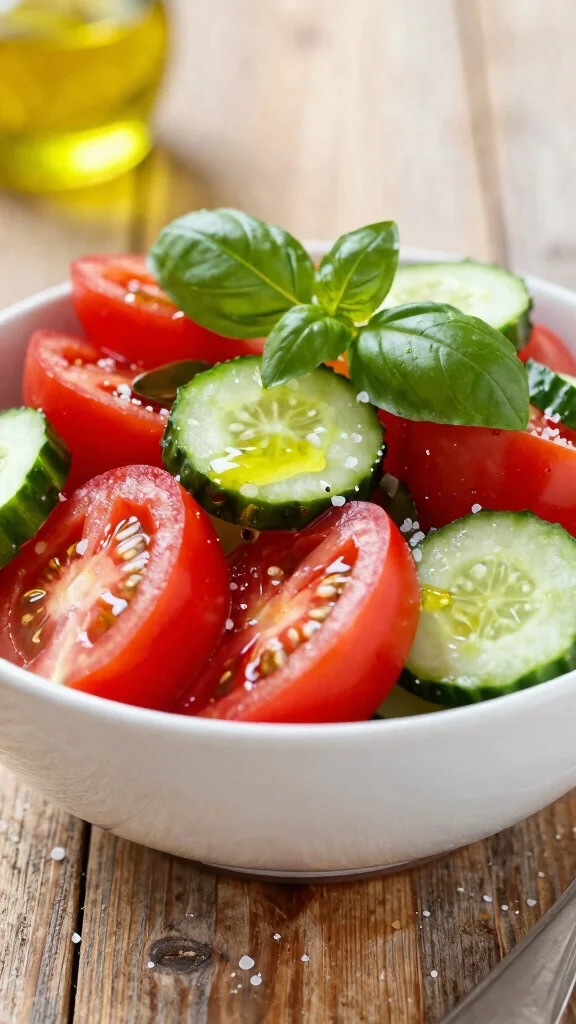 10 Simple Salads with Minimal Ingredients - 1. Classic Tomato and Cucumber Salad 1