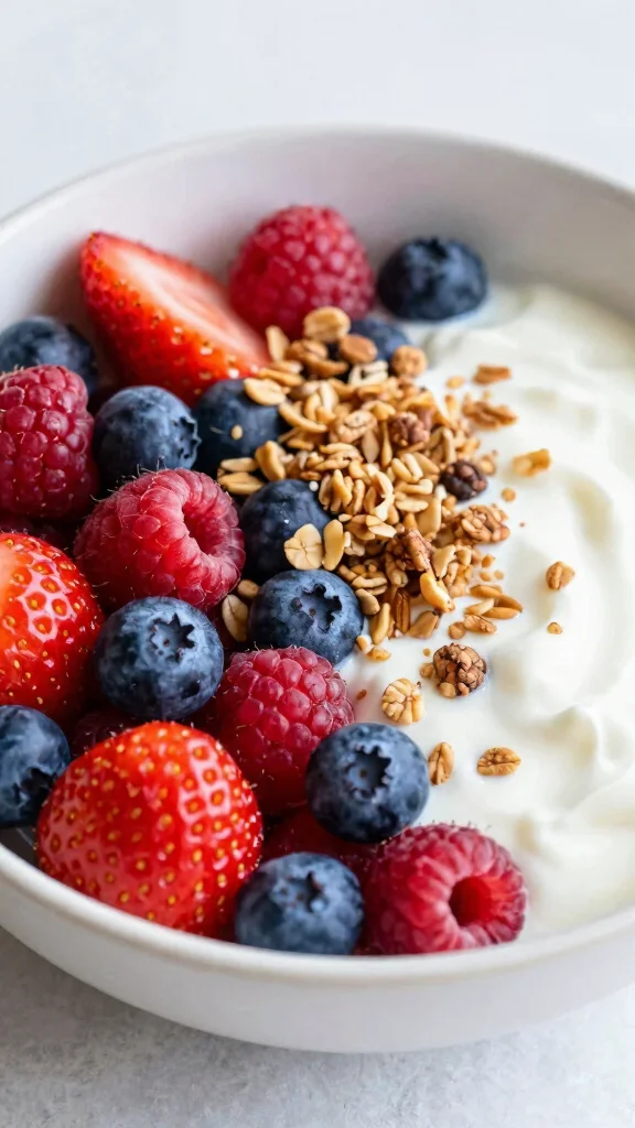 10 Simple Salads with Minimal Ingredients - 10. Berry and Yogurt Salad 1