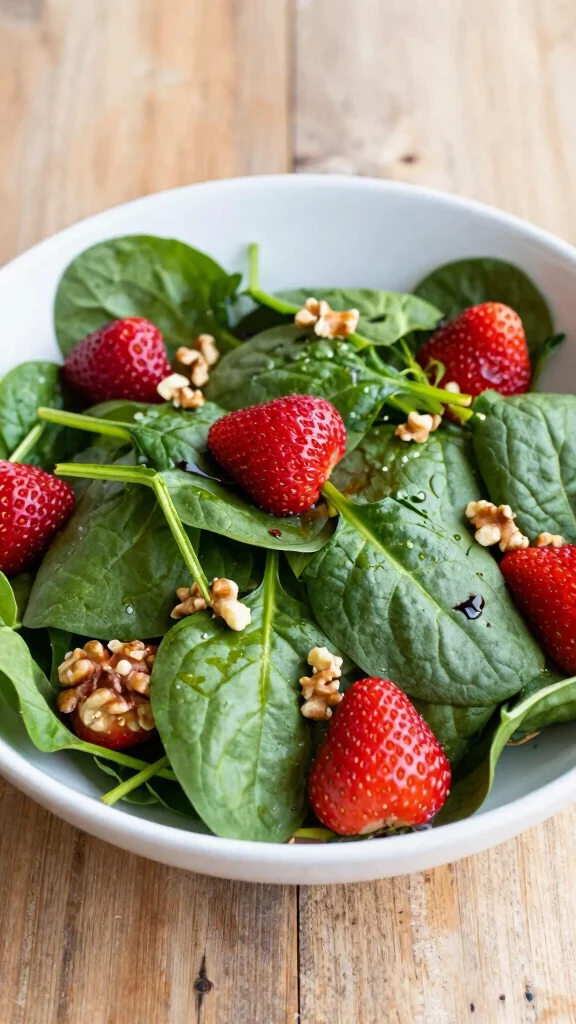 10 Simple Salads with Minimal Ingredients - 2. Spinach and Strawberry Salad 1