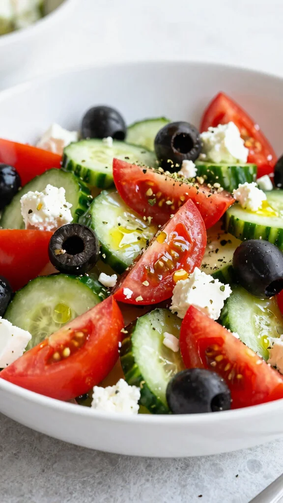 10 Simple Salads with Minimal Ingredients - 6. Simple Greek Salad 1