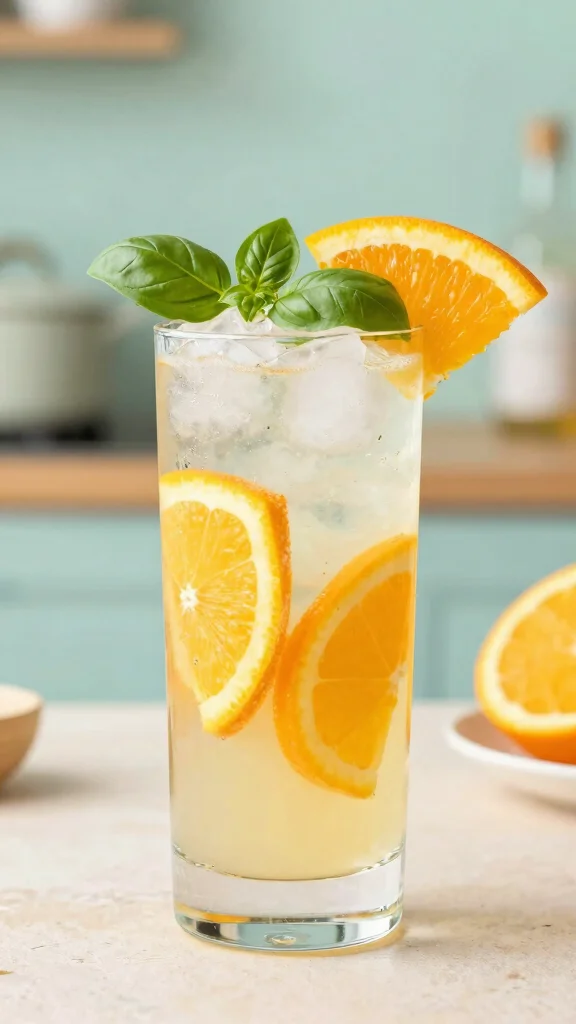 10 Tropical Pineapple and Orange Juice Recipes to Boost Immunity - 6. Pineapple Orange Basil Refresher 1