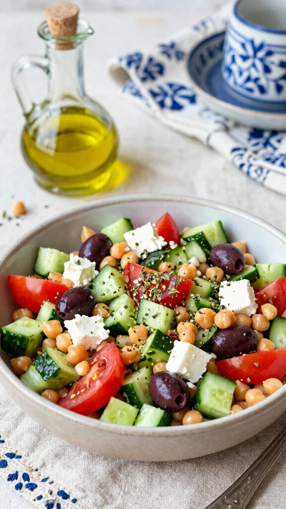 12 Chopped Salads Loaded with Texture and Flavor - 6. Greek Chickpea Salad 1