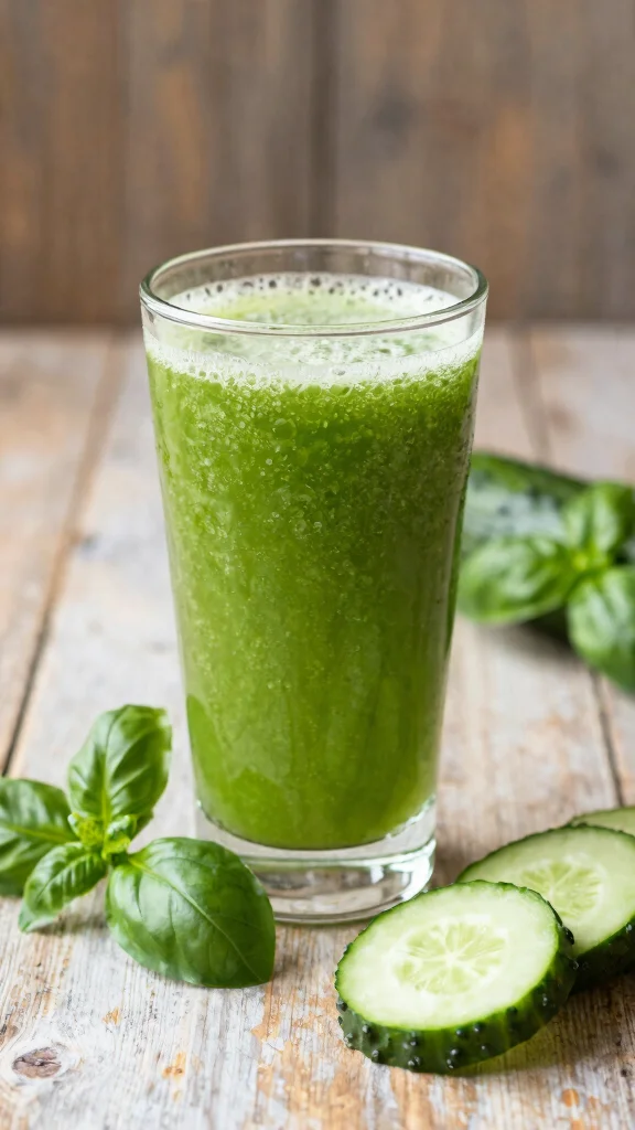 12 Cooling Cucumber Juice Recipes for Ultimate Hydration - 10. Cucumber Basil Bliss 1