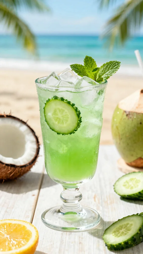 12 Cooling Cucumber Juice Recipes for Ultimate Hydration - 11. Cucumber Coconut Water Refresher 1