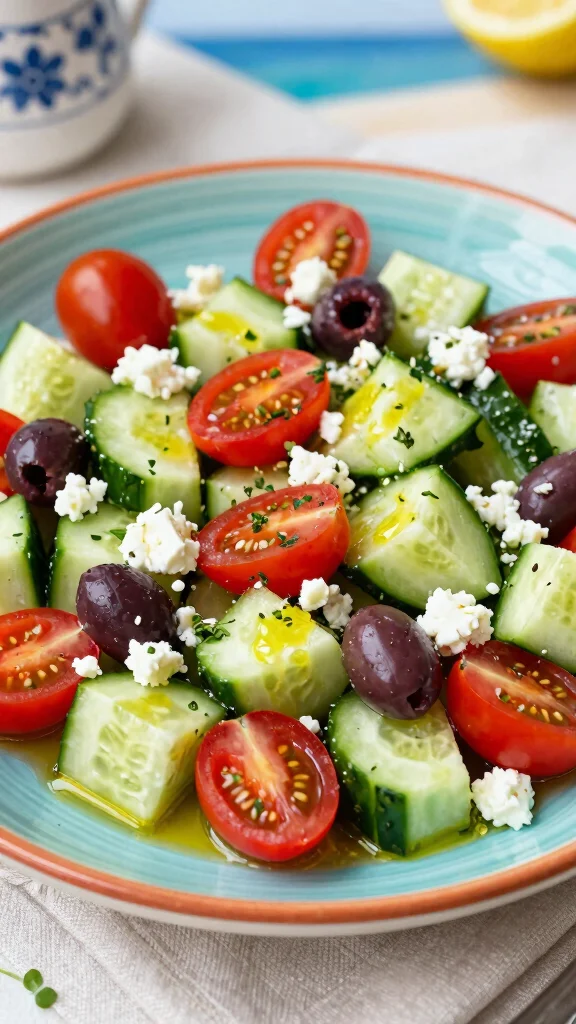 12 Cucumber Salads That Are Cool, Crisp, and Easy - 3. Mediterranean Cucumber Salad 1