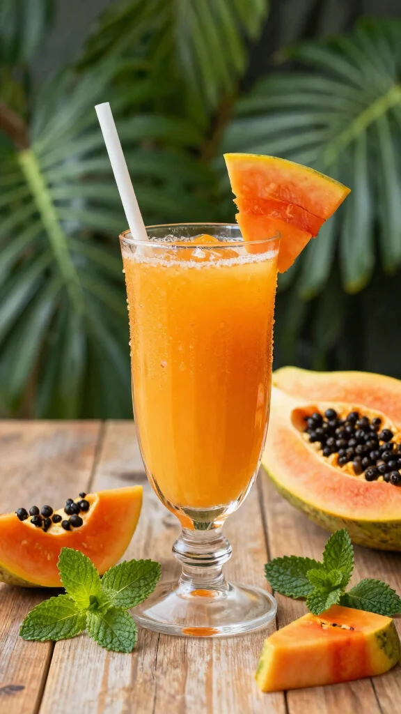12 Detox Juice Recipes for Liver and Kidney Cleanse Naturally - 10. Papaya Bliss Juice 1