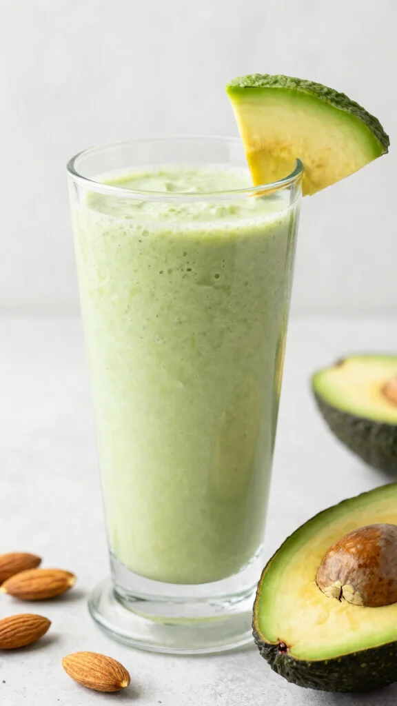 12 Detoxifying Juice Recipes for Acne and Clear Skin - 12. Almond Milk Avocado Smoothie 1