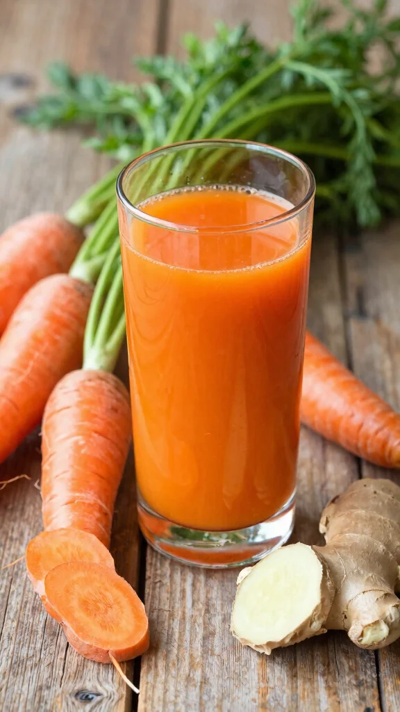 12 Detoxifying Juice Recipes for Acne and Clear Skin - 6. Carrot Ginger Zing Juice 1