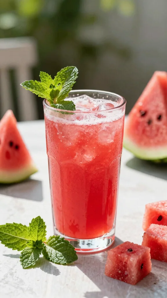 12 Detoxifying Juice Recipes for Acne and Clear Skin - 8. Watermelon Mint Cooler 1