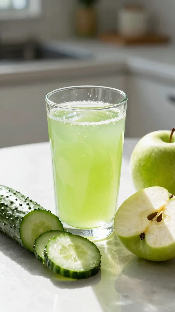 12 Detoxifying Juice Recipes for Acne and Clear Skin - 9. Apple Cucumber Delight 1